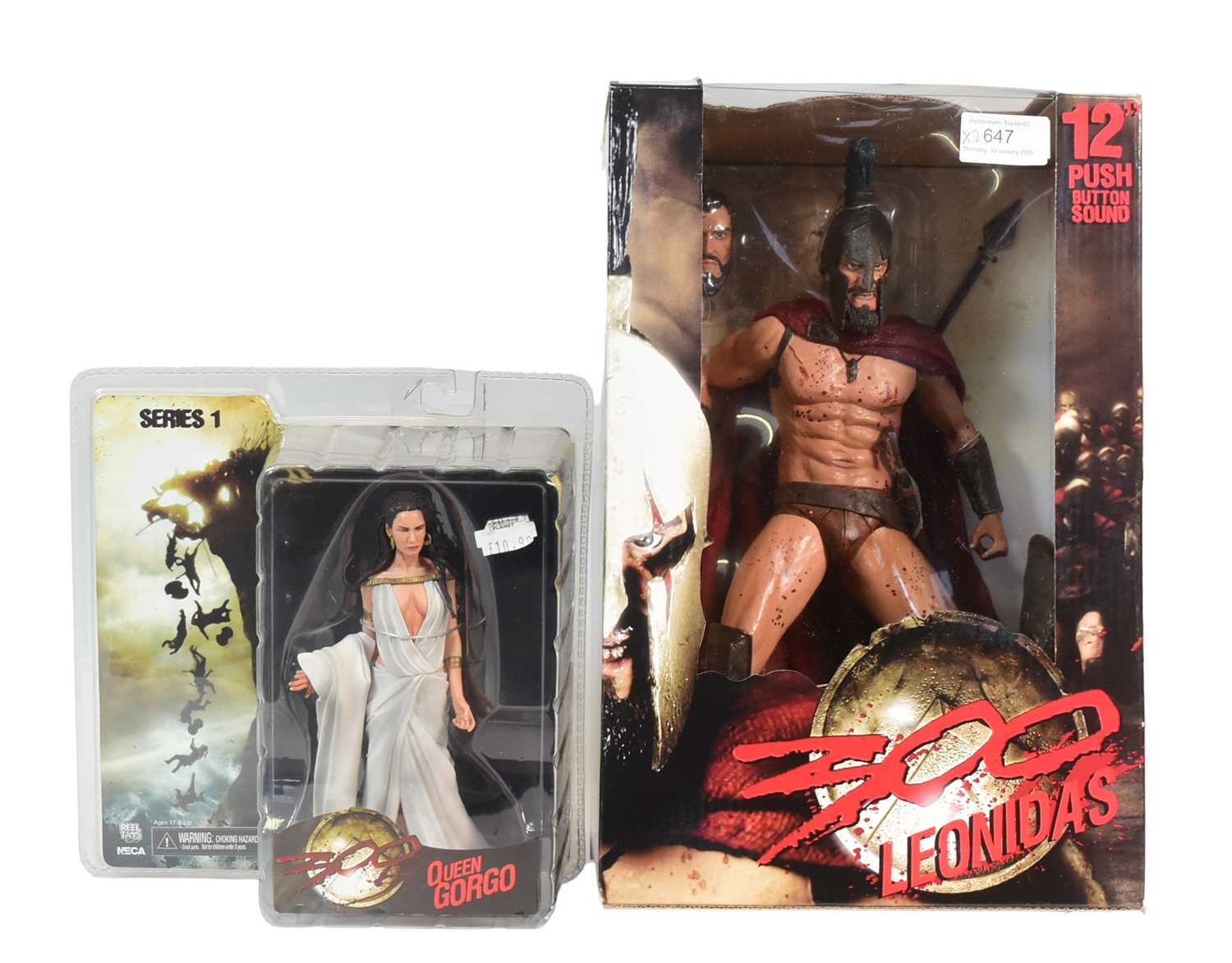 Lot 647 - 300 - TWO BOXED NECA 300 MOVIE ACTION FIGURES