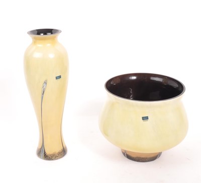 Lot 32 - CAITHNESS - PLANTER & VASE FROM EBONY SANDS COLLECTION