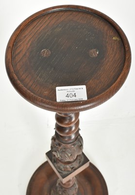 Lot 404 - 19TH CENTURY CARVED MAHOGANY BARLEY TWIST TORCHERE PLANT STAND