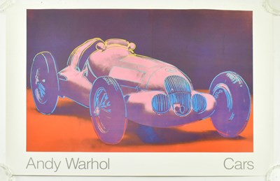 Lot 53 - ANDY WARHOL - "CARS" 1937 MERCEDES-BENZ W 125 POSTER - CIRCA 1980S
