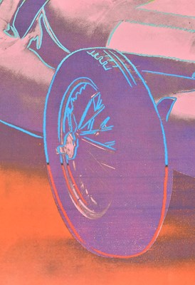 Lot 53 - ANDY WARHOL - "CARS" 1937 MERCEDES-BENZ W 125 POSTER - CIRCA 1980S