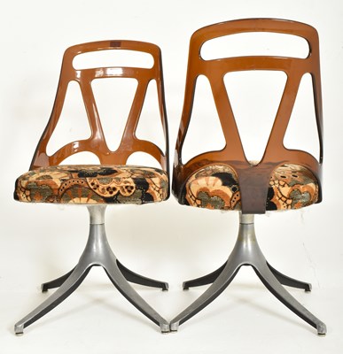 Lot 422 - GRAFTON, USA - SIX MID CENTURY METAL & ACRYLIC DINING CHAIRS