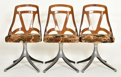 Lot 422 - GRAFTON, USA - SIX MID CENTURY METAL & ACRYLIC DINING CHAIRS