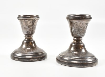 Lot 59 - A PAIR OF 1970S HALLMARKED SILVER CANDLESTICKS