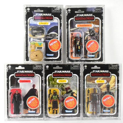 Lot 423 - STAR WARS - THE MANDALORIAN - HASBRO KENNER RETRO COLLECTION FIGURES