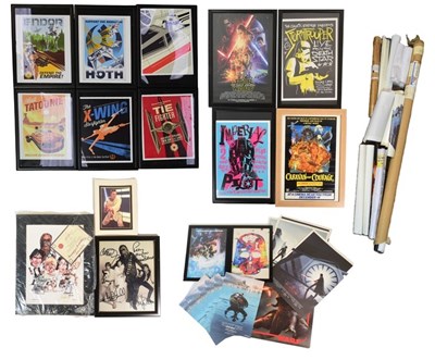 Lot 492 - STAR WARS - ASSORTED POSTERS & ARTWORK