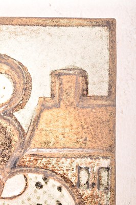 Lot 65 - NOOMI BACKHAUSEN - ROAD RELIEF - A DANISH STONEWARE WALL HANGING