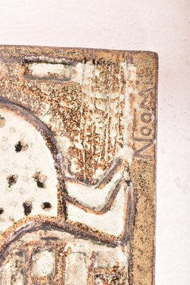 Lot 65 - NOOMI BACKHAUSEN - ROAD RELIEF - A DANISH STONEWARE WALL HANGING