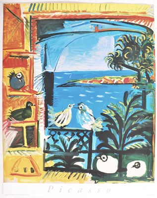 Lot 17 - AFTER PABLO PICASSO - THE PIGEONS -20TH CENTURY EXHIBITION POSTER