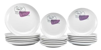 Lot 186 - LE CORBUSIER FOR LA MAISON PRUNIER - COLLECTION OF CERAMIC PLATES