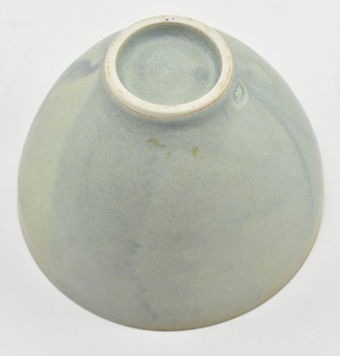 Lot 127 - ANNETTE FUCHS - PALE BLUE GLAZED STUDIO POTTERY STONEWARE BOWL