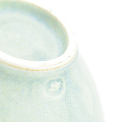 Lot 127 - ANNETTE FUCHS - PALE BLUE GLAZED STUDIO POTTERY STONEWARE BOWL