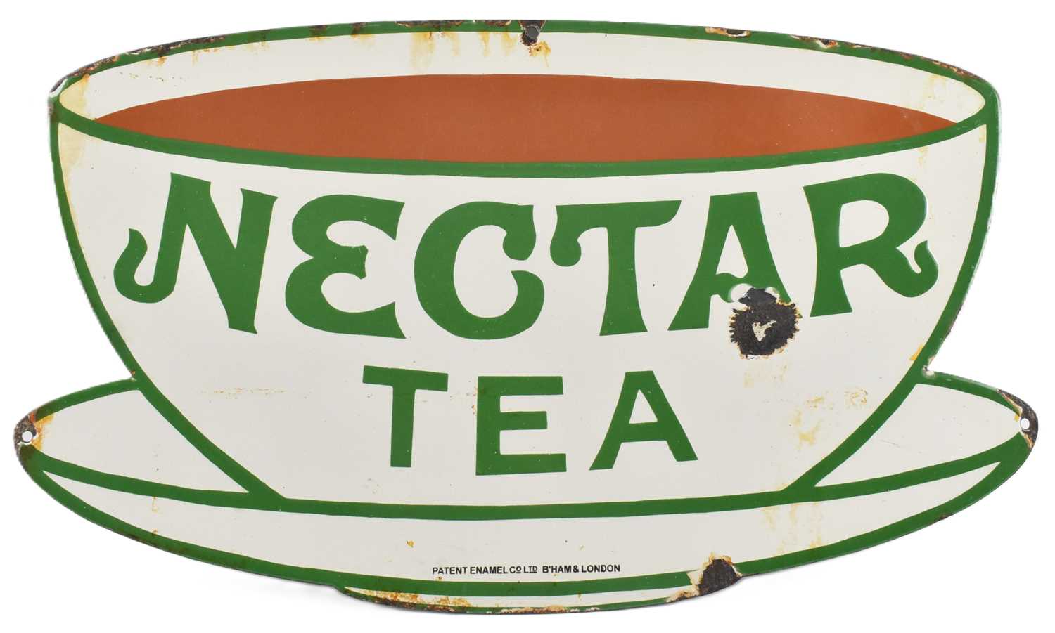 Lot 5 - NECTAR TEA - POINT OF SALE ADVERTISING PORCELAIN ENAMEL SIGN