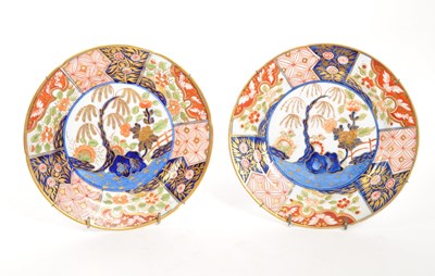 Lot 99 - COALPORT - PAIR OF 19TH CENTURY IMARI PLATES