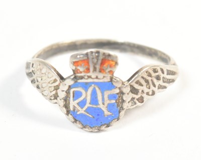 Lot 103 - WWII SECOND WORLD WAR RAF STIRLING SILVER RING