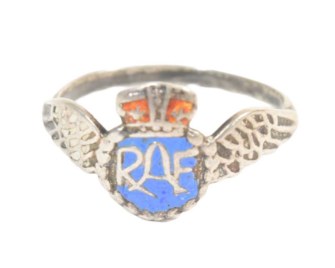 Lot 103 - WWII SECOND WORLD WAR RAF STIRLING SILVER RING