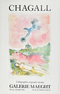 Lot 36 - AFTER MARC CHAGALL - GALERIE MAEGHT - 1981 EXHIBITION POSTER