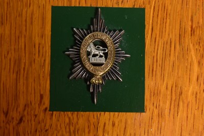 Lot 263 - THE WORCESTERSHIRE REGIMENT PLAQUE WITH SAM BROWNE SWORD FROG