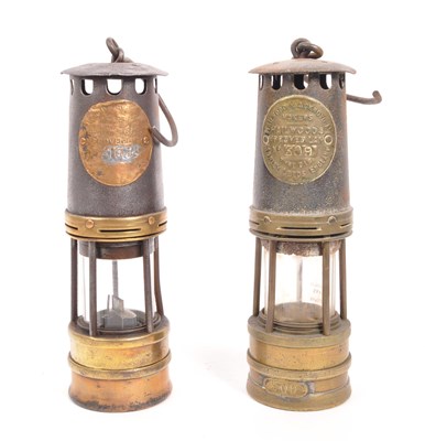 Lot 248 - HAILWOOD & ACKROYD - TWO BRASS SAFETY MINERS LAMPS