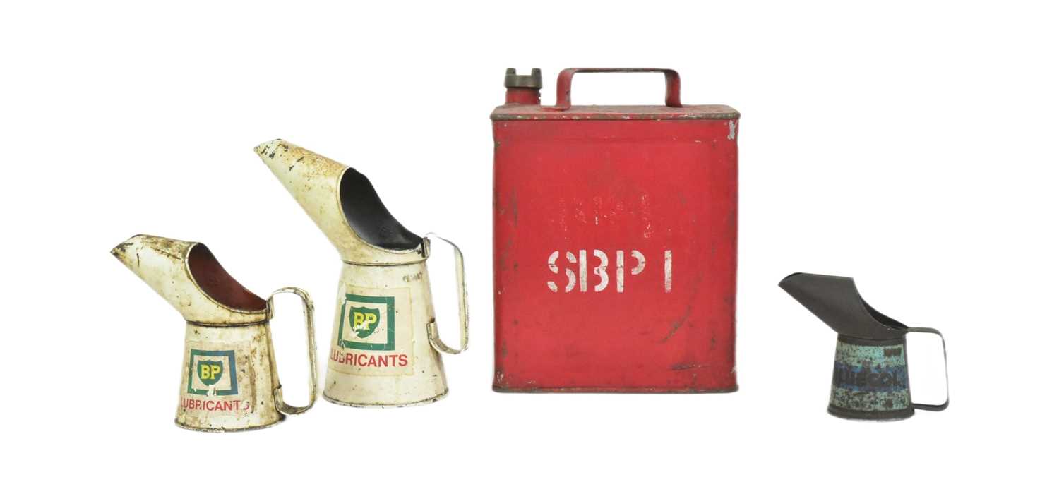 Lot 179 - COLLECTION OF VINTAGE OIL POURERS & PETROL CAN