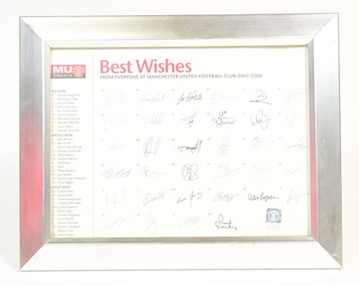 Lot 180 - MANCHESTER UNITED - 2007/2008 SQUAD SIGNED FOOTBALL