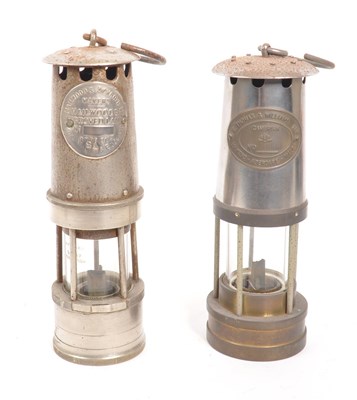 Lot 251 - HAILWOOD & ACKROYD - TWO METAL 20TH CENTURY SAFETY MINERS' LAMPS