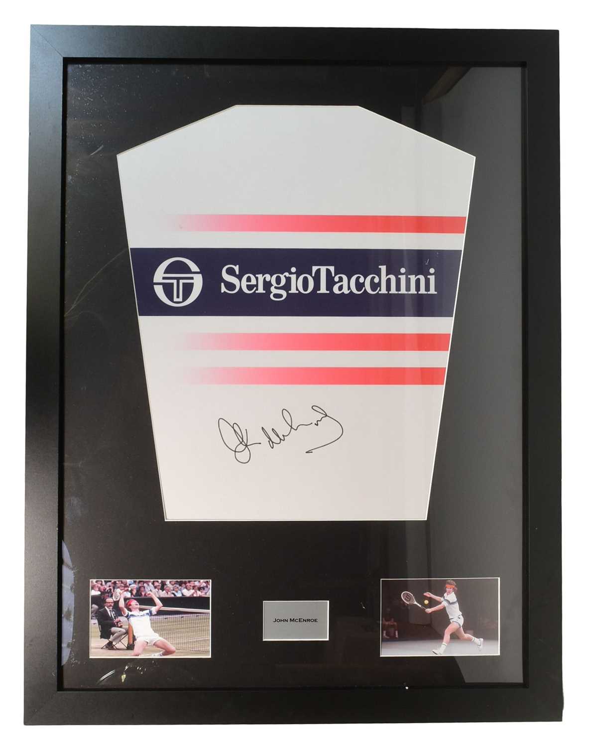 Lot 227 - TENNIS - JOHN MCENROE - AUTOGRAPHED SHIRT DISPLAY