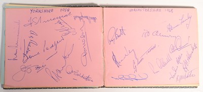 Lot 41 - CRICKET - 1960S AUTOGRAPH ALBUM FILLED WITH CRICKET SIGNATURES