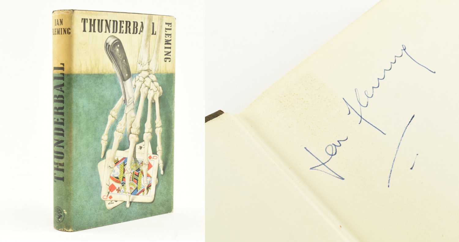 Lot 60 - FLEMING, IAN. 1961 THUNDERBALL FIRST EDITION IN DUST WRAPPER, SIGNATURE TO FFEP