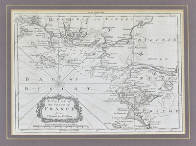 Lot 221 - FRANCE. 18TH CENTURY COPPER ENGRAVED MAP OF FRANCE FROM THE LONDON MAG