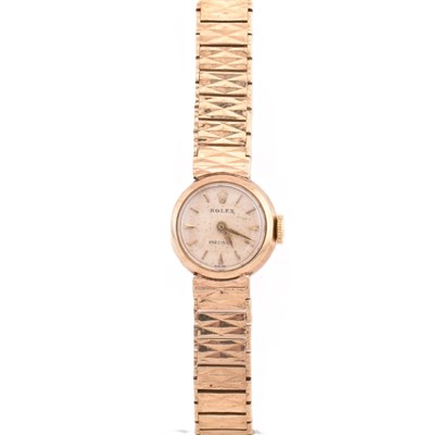 Lot 24 - LADIES 9CT GOLD ROLEX PRECISION WRISTWATCH