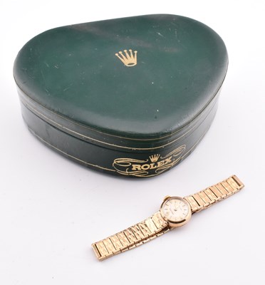 Lot 24 - LADIES 9CT GOLD ROLEX PRECISION WRISTWATCH