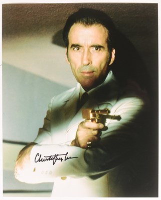 Lot 4 - JAMES BOND 007 - SIR CHRISTOPHER LEE (D.2015) - SIGNED 8X10" PHOTO - UACC