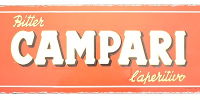 Lot 153 - CAMPARI - REPRODUCTION ENAMEL ADVERTISING SIGN