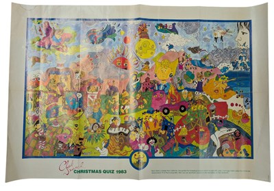 Lot 75 - SANDWICH CLUB - 1983 CHRISTMAS QUIZ BEATLES POSTER