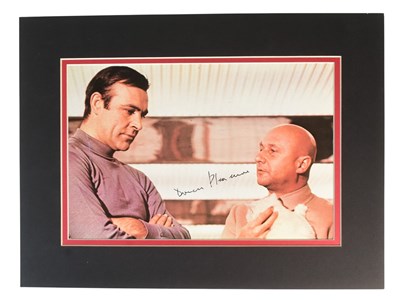 Lot 35 - JAMES BOND 007 - DONALD PLEASENCE - RARE SIGNED 8X12" PHOTOGRAPH - UACC