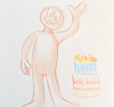 Lot 40 - AARDMAN ANIMATIONS - MORPH - PETER LORD - HAND DRAWN SKETCH