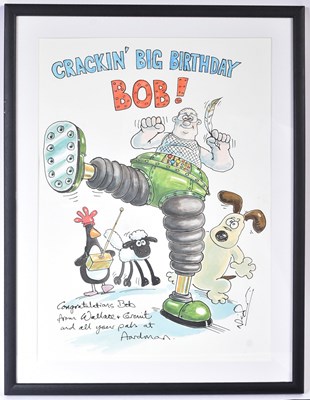 Lot 20 - AARDMAN ANIMATIONS - ESTATE OF BOB BAKER - PERSONAL NICK PARK PAINTING