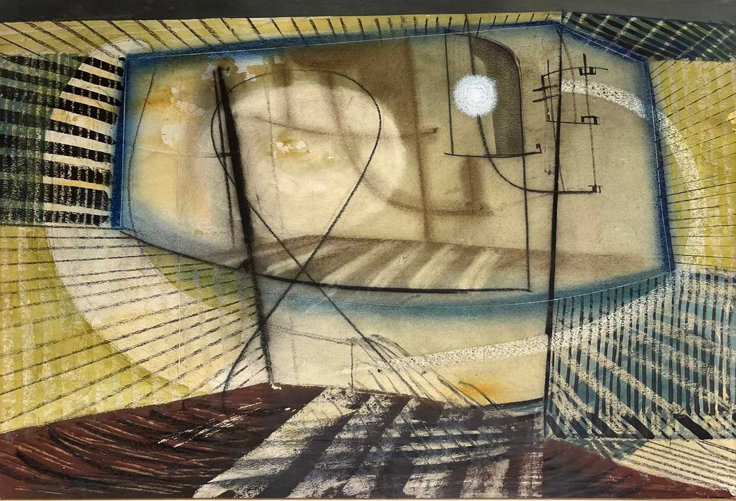 Lot 386 - JOHN TUNNARD (1900-1971) - THEATRE - MIXED MEDIA ON PAPER PAINTING