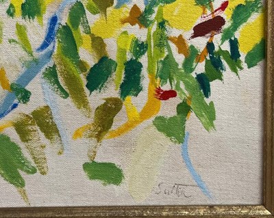 Lot 420 - PHILIP SUTTON (B. 1928) - JUNE 1956 OIL ON CANVAS LANDSCAPE PAINTING