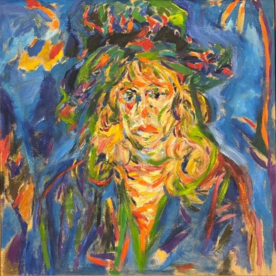 Lot 630 - PHILIP SUTTON (B. 1928) - 1959 PORTRAIT OIL ON CANVAS PAINTING