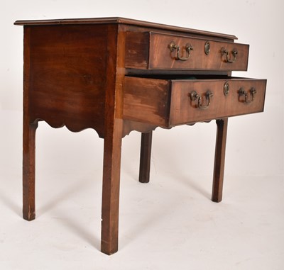Lot 468 - 18TH CENTURY GEORGE III MAHOGANY LOWBOY / CHEST OF DRAWERS ON STAND
