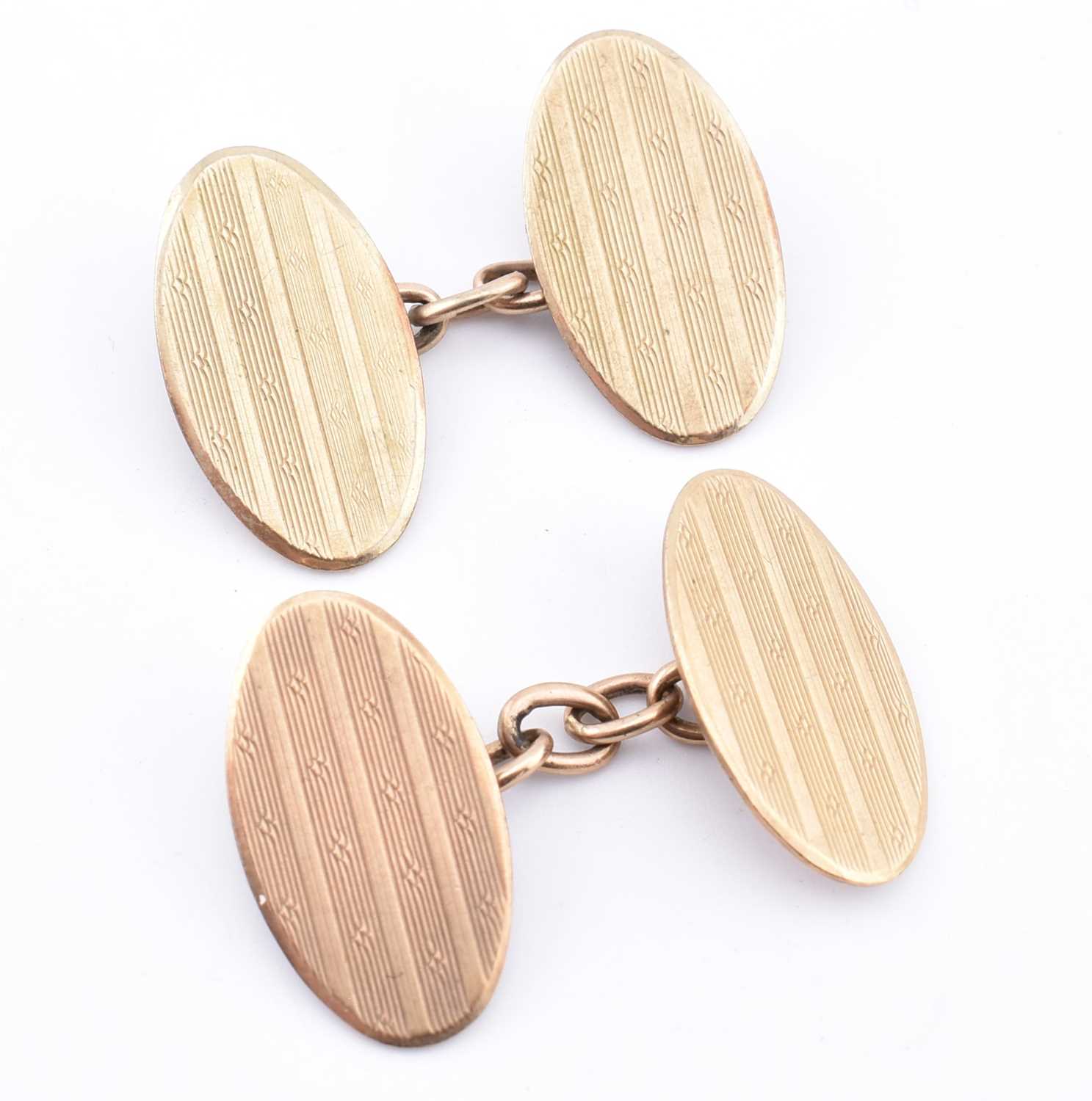 Lot 161 - 1920S HALLMARKED 9CT GOLD CUFFLINKS