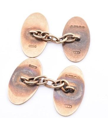 Lot 161 - 1920S HALLMARKED 9CT GOLD CUFFLINKS