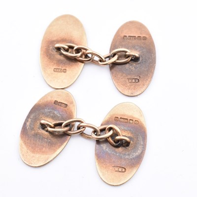 Lot 161 - 1920S HALLMARKED 9CT GOLD CUFFLINKS
