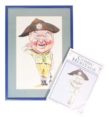 Lot 34 - BENNY HILL - ROBERTSON (CARTOONIST) - ORIGINAL PUBLISHED CARICATURE CARTOON