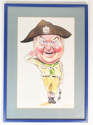 Lot 34 - BENNY HILL - ROBERTSON (CARTOONIST) - ORIGINAL PUBLISHED CARICATURE CARTOON