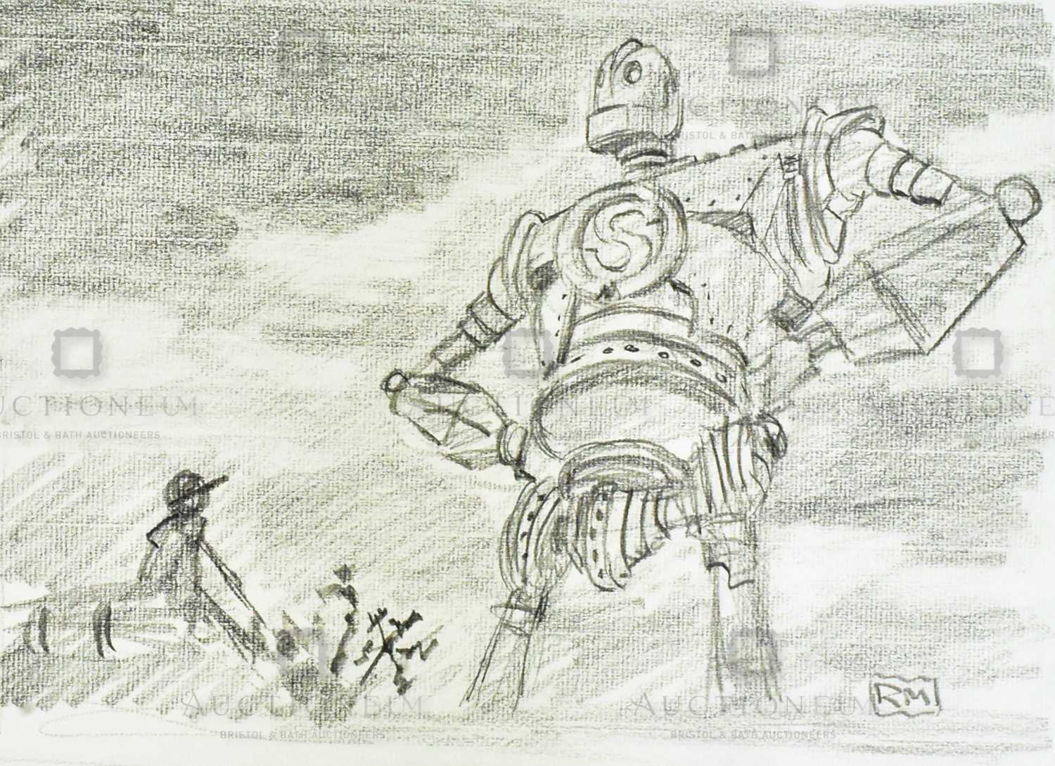 Lot 135 - IRON GIANT - ORIGINAL DRAWING BY LEAD ANIMATOR