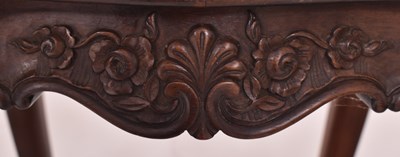 Lot 247 - HIGH VICTORIAN REVIVAL SET OF 3 MAHOGANY LOW OCCASIONAL TABLES