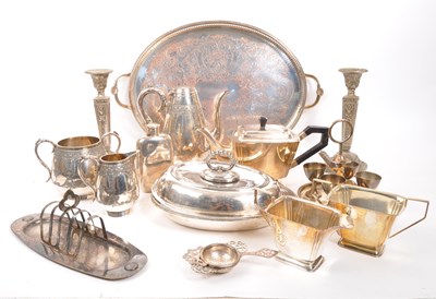 Lot 257 - MIXED COLLECTION OF VINTAGE 20TH CENTURY SILVER PLATE ITEMS